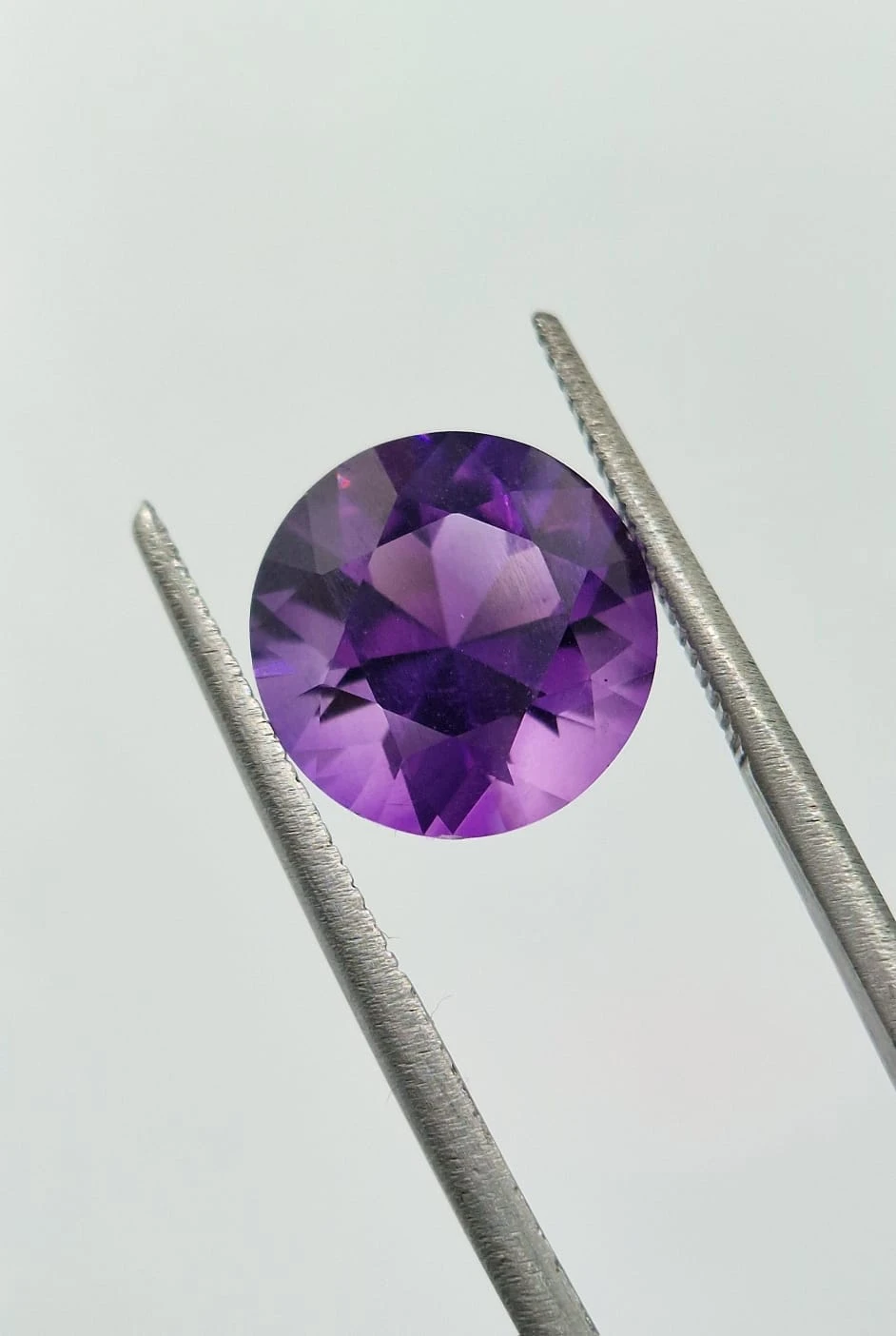 3.66ct Amethyst Round Cut Loose Gemstone from Nigeria — view 3